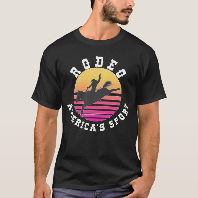 Camiseta Rodeo America's Sport Saddle Bronc Riding (Frente)