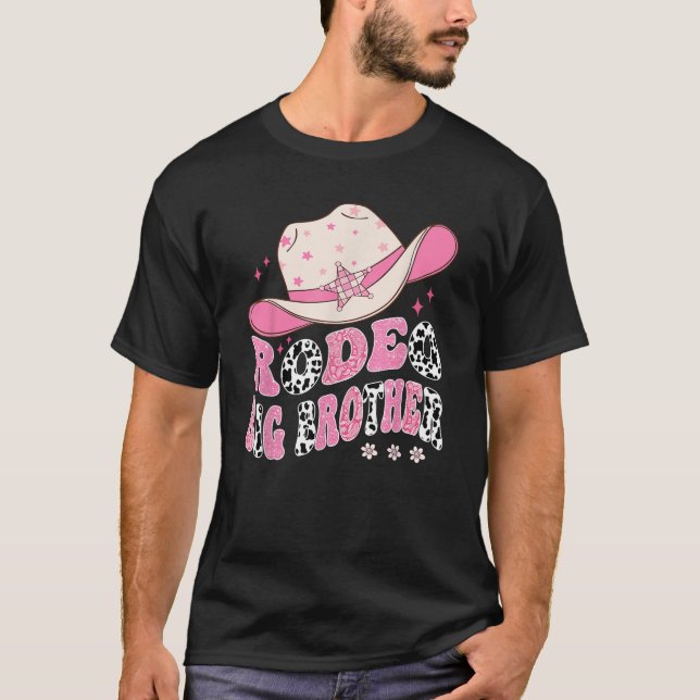 Camiseta Rodeo Big Brother Pink CowGirl Família de primeiro (Frente)