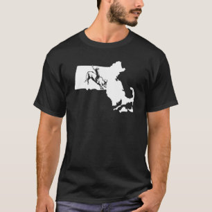 Camiseta Rodeo Cow Rider Touro Andando Cowboy Massachuset