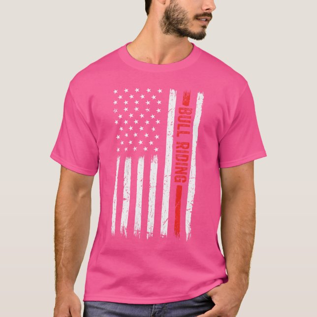 Camiseta Rodeo Cowboy Bucking Bull Anel (Frente)