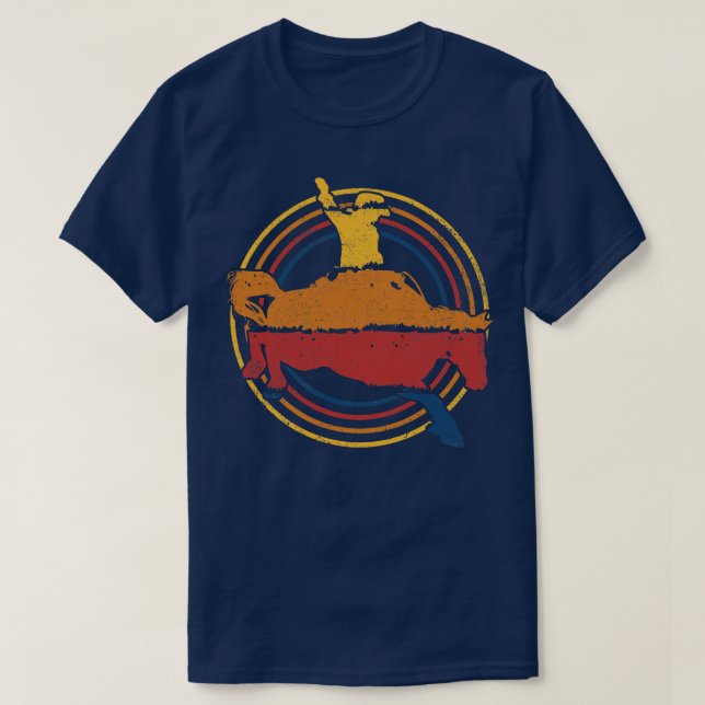 Camiseta Rodeo Cowboy Horse Andando 2 (Frente do Design)