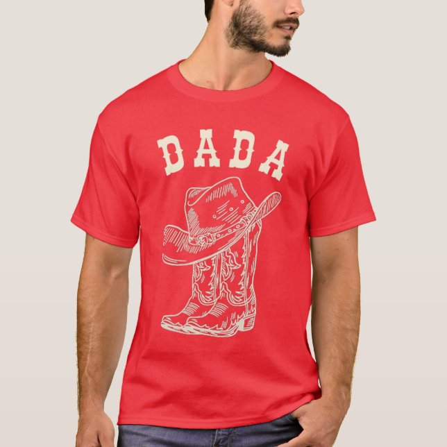 Camiseta Rodeo Dad Western Cowboy Birthday Boy Family Match (Frente)