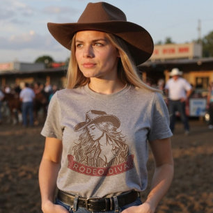 Camiseta Rodeo Diva Trendy Cowgirl Western Graphic