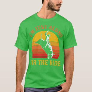 Camiseta Rodeo Funny Bull Andando Cowboy Ocidental Rodeo Lo