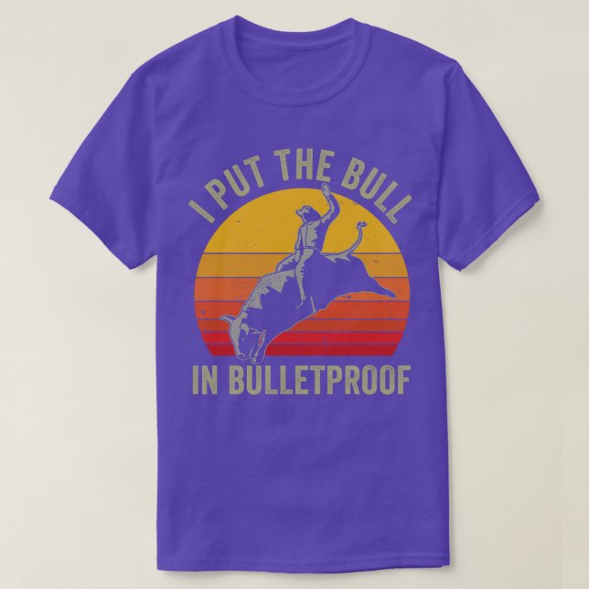 Camiseta Rodeo Funny Western Cowboy Bull (Frente do Design)