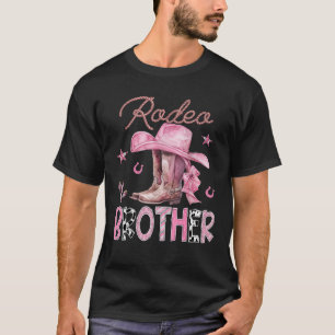 Camiseta Rodeo Irmão Rosa Boots Coquette CowGirl Aniversári