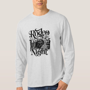 Camiseta Rodeo Night" Dynamic Western Bull Rider T Shirt
