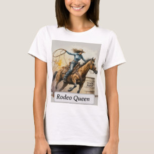 Camiseta Rodeo Queen Barrel Racing Cowgirl Watercolor