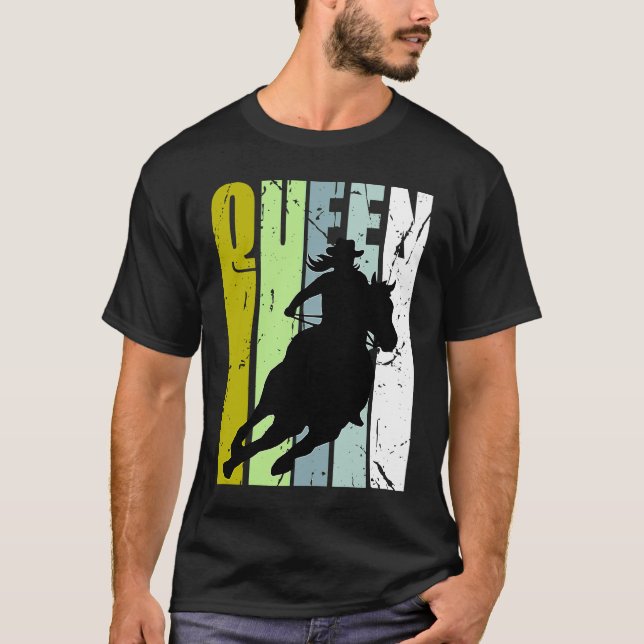 Camiseta Rodeo Queen Barrel Racing Race Racer Women Cowgirl (Frente)