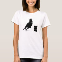 Rodeo Theme Cowgirl Barrel Racing Silhouette