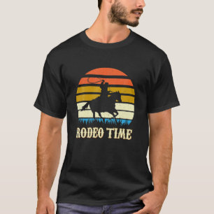Camiseta Rodeo Time Cowboy Horse Ranch Retro Sunset R