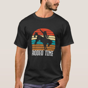 Camiseta Rodeo Time Cowboy Wranglers Crianças Bucking Horse