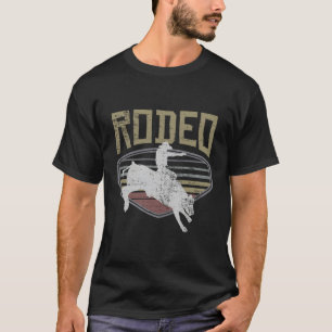 Camiseta Rodeo Vintage Estilo de Retro Touro-Presente