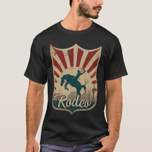 Camiseta Rodeo Vintage - Touro de Estilo Retroativo