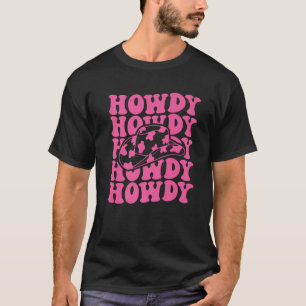 Camiseta Rodeo White Howdy Western Retro Cowboy Hat Souther