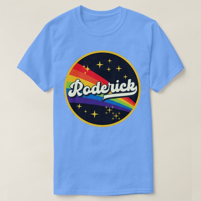 Camiseta Roderick Rainbow No Space Vintage Style (Frente do Design)