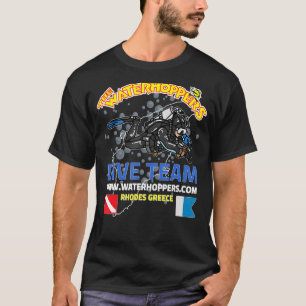 Camiseta Rodes Scuba Dirigindo Equipe Pelos Waterhoppers
