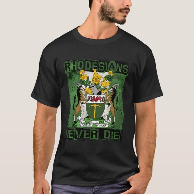 Camiseta Rodésia Nunca Morre (Frente)