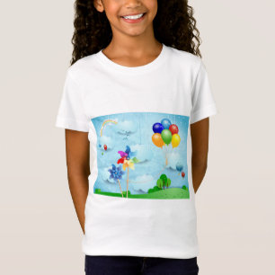 Camiseta Rodinhas e balões