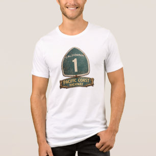 Camiseta Rodovia um da Califórnia Rodovia da Costa do Pacíf