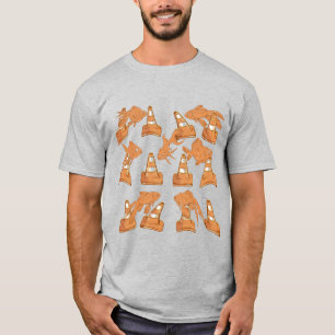 Camiseta Rodoviários de Cones e de Peixes-Dourados laranja