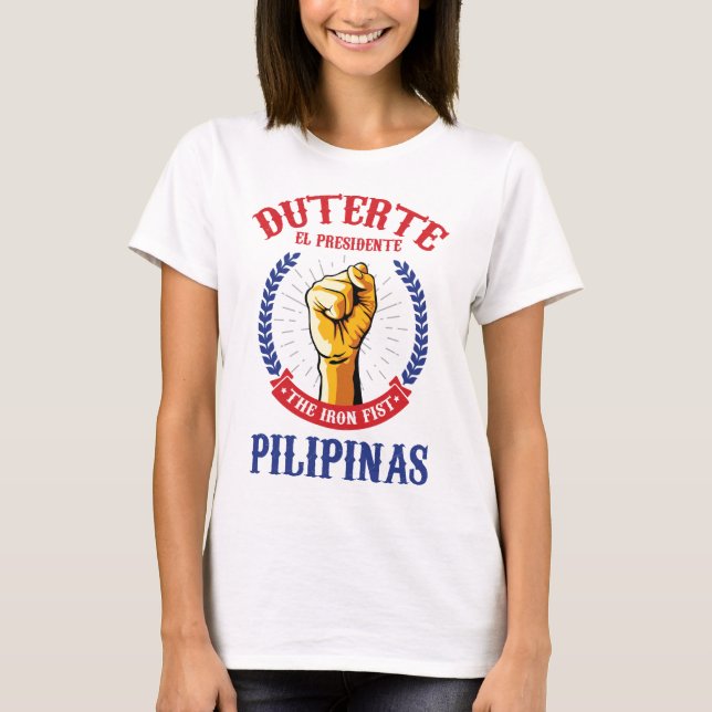 Camiseta Rodrigo Duterte para o presidente das Filipinas (Frente)