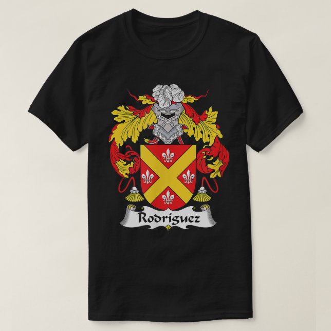 Camiseta Rodriguez Coat of Arms  Family Crest  (Frente do Design)