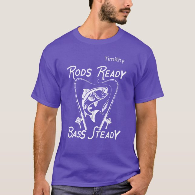 Camiseta Rods Ready Bass Steady Custom SVG Graphic (Frente)