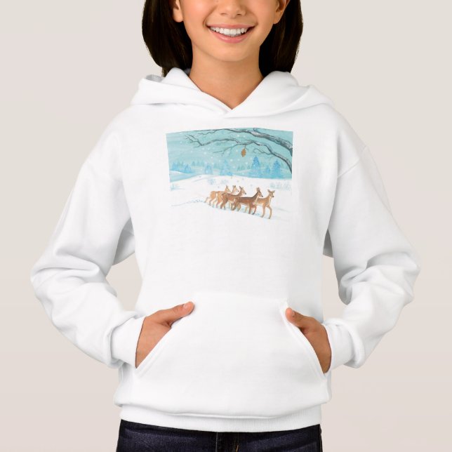 Camiseta Roe Deer no inverno (Frente)
