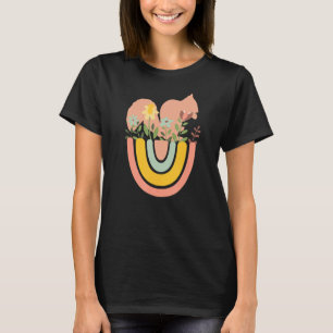 Camiseta Roedor de Esquilo Floresta Animal Cute Rainbow Boh