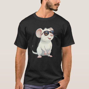 Camiseta Roedor engraçado com óculos escuros para ratos bra