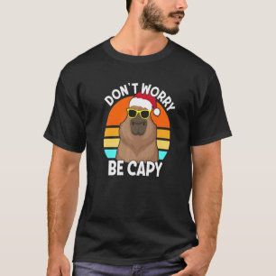 Camiseta Roedor Retro Capivara Não Se Preocupe Seja Capy Ca