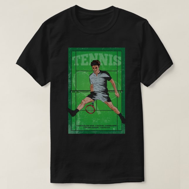 Camiseta Roger Federer Tênis Player Hero History_ (Frente do Design)