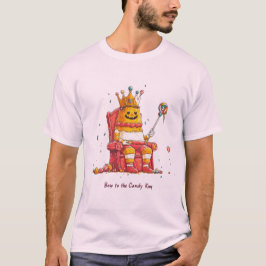 Camiseta Roi du Bonbon en Trône, Design Humour Halloween