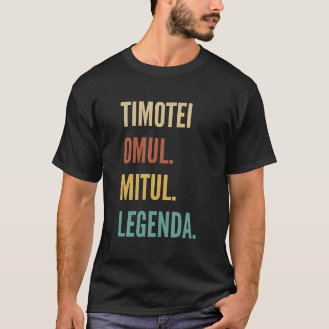 Camiseta Roian First Name Timotei (Frente)