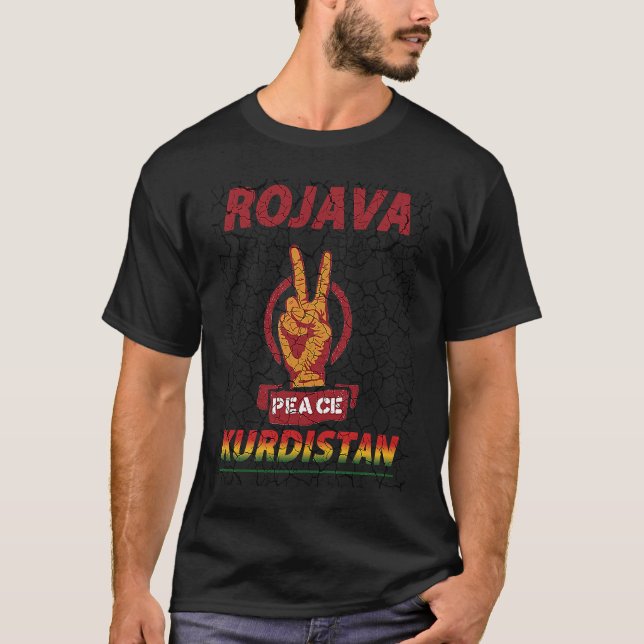 Camiseta Rojava Paz Curdistão Liberdade para o Povo Curdist (Frente)