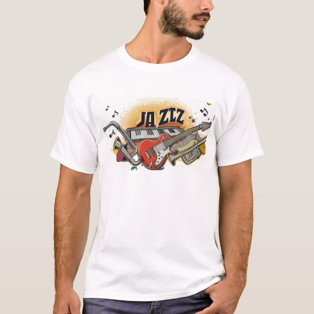 Camiseta RokcloneDesigns 2024 Art Intelligence Série Jazz (Frente)