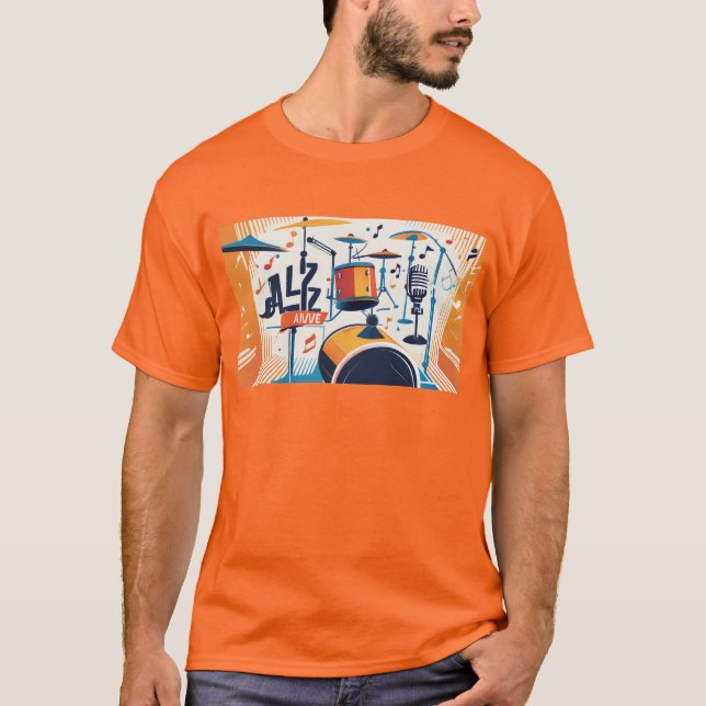 Camiseta RokcloneDesigns 2024 Art Intelligence Série Jazz (Frente)
