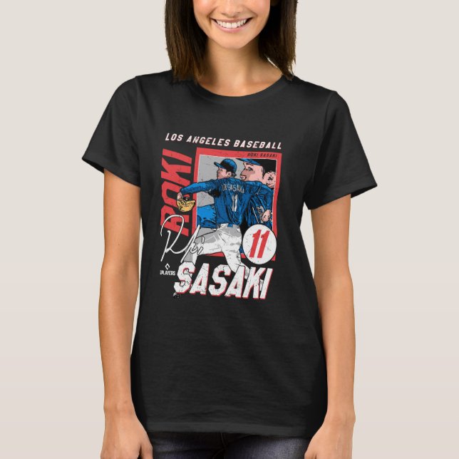 Camiseta Roki Sasaki  Los Angeles D MLB Jogadores de Beiseb (Frente)