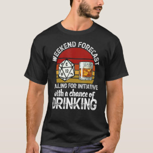 Camiseta Rolagem de Previsão de Fim de Semana para Iniciati