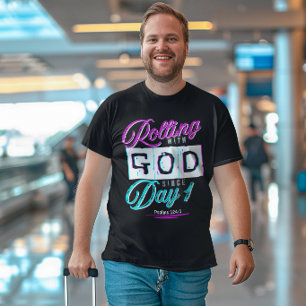 Camiseta Rolando com Deus - Cristão, Crentes