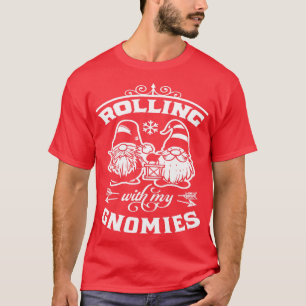 Camiseta Rolando com meus gnomos - Gnomos de Natal Fofos