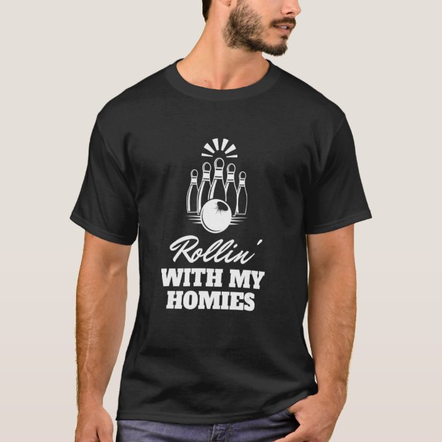 Camiseta Rolando Com Minha Boliche De Boliche (Frente)