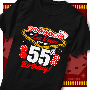Camiseta Rolando em Las Vegas Aniversário de 55 anos Festa 