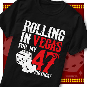 Camiseta Rolando em Vegas 47º Aniversário Festa do Dado Esq