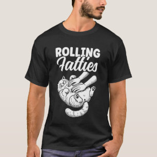 Camiseta Rolando Gordos Amante de Gatos Divertido Gatinho G