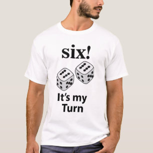 Camiseta Rolando o Dado Seis É Minha Vez Rolar Dado
