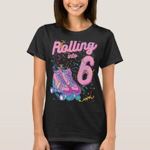 Camiseta Rolando Para 6 Skates Do Cilindro De Aniversário D