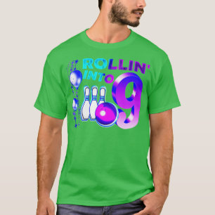 Camiseta Rolando para 9 Boliches Festa de aniversário 9º an