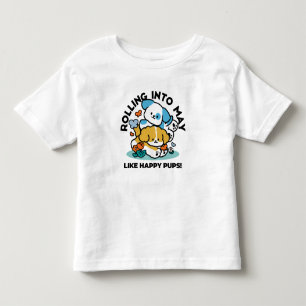 Camiseta Rolando Para Maio Como Pups Felizes - Cachorro Pri